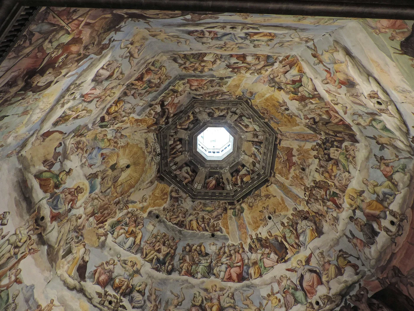 Giorgio Vasari and Federico Zuccari's fresco lining the inside of Brunelleschi's dome